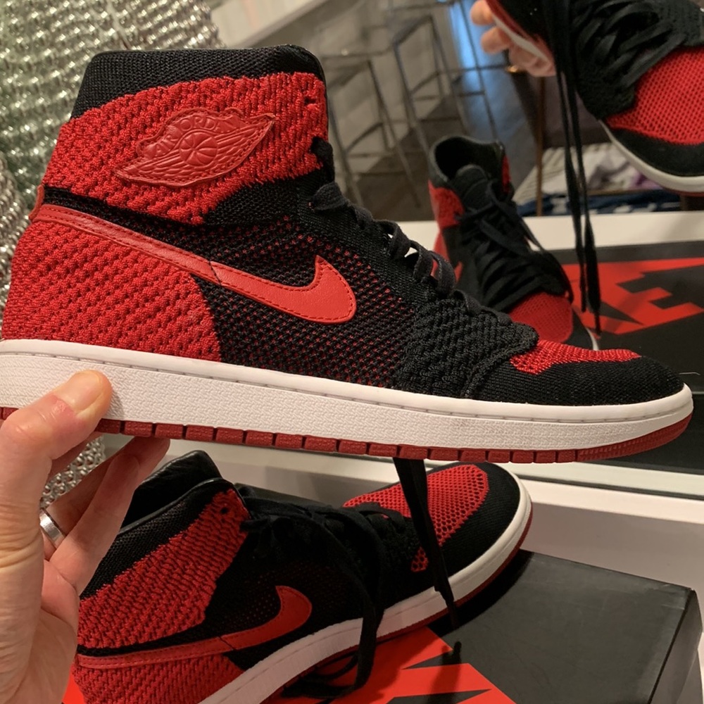 ❤️ Mens Size 9.5 Air Jordan FkyKnit Retro Red